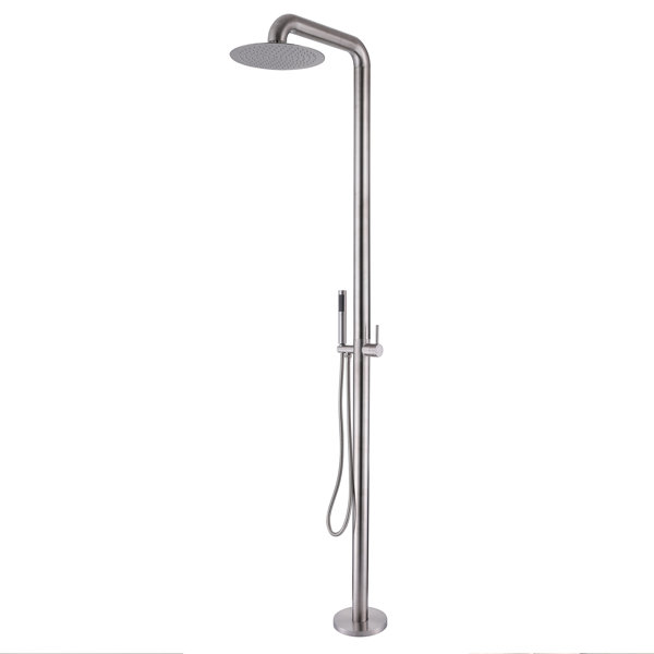 Designer Collection Stainless Steel Free Standing Outdoor Shower with